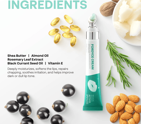 Crème Abera Fordyce – Formule avancée au HPR (rétinoïdes nouvelle génération), pour l'acné des lèvres, les lèvres sèches et gercées (20 g)