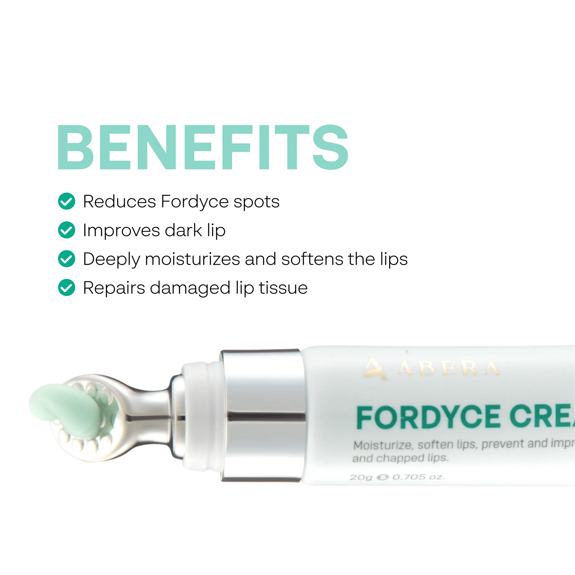 Crème Abera Fordyce – Formule avancée au HPR (rétinoïdes nouvelle génération), pour l'acné des lèvres, les lèvres sèches et gercées (20 g)
