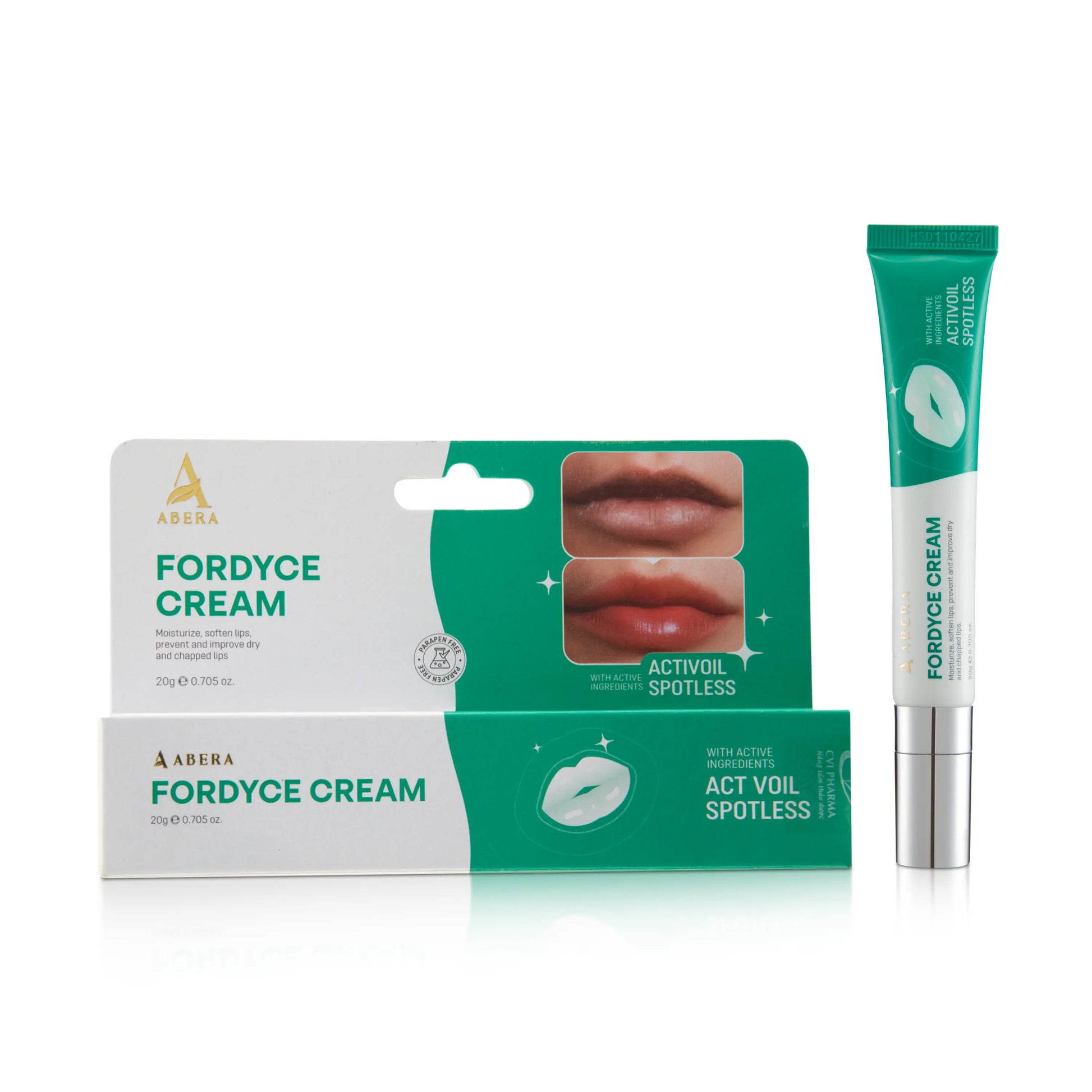 Crème Abera Fordyce – Formule avancée au HPR (rétinoïdes nouvelle génération), pour l'acné des lèvres, les lèvres sèches et gercées (20 g)